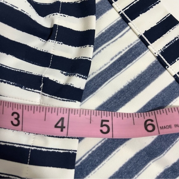 Spanx White Navy Striped Chino Shorts - Picture 11 of 12